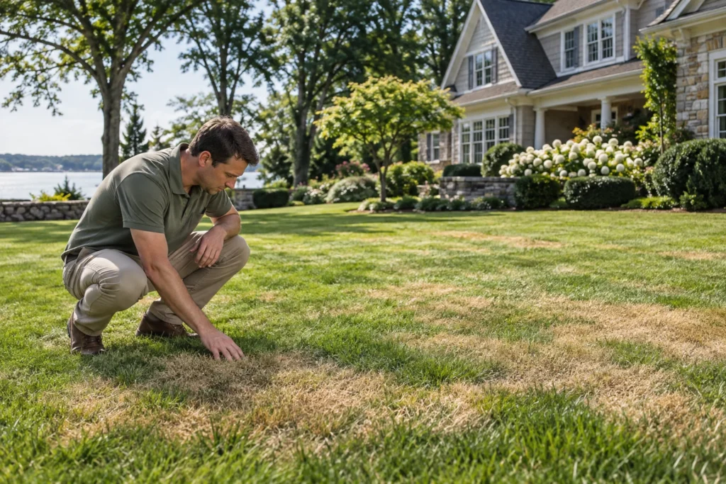 Lawn turning brown connecticut